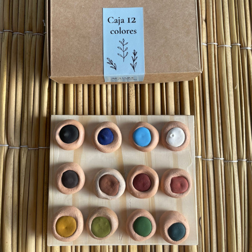 Caja Acuarelas 12 Colores Cartón