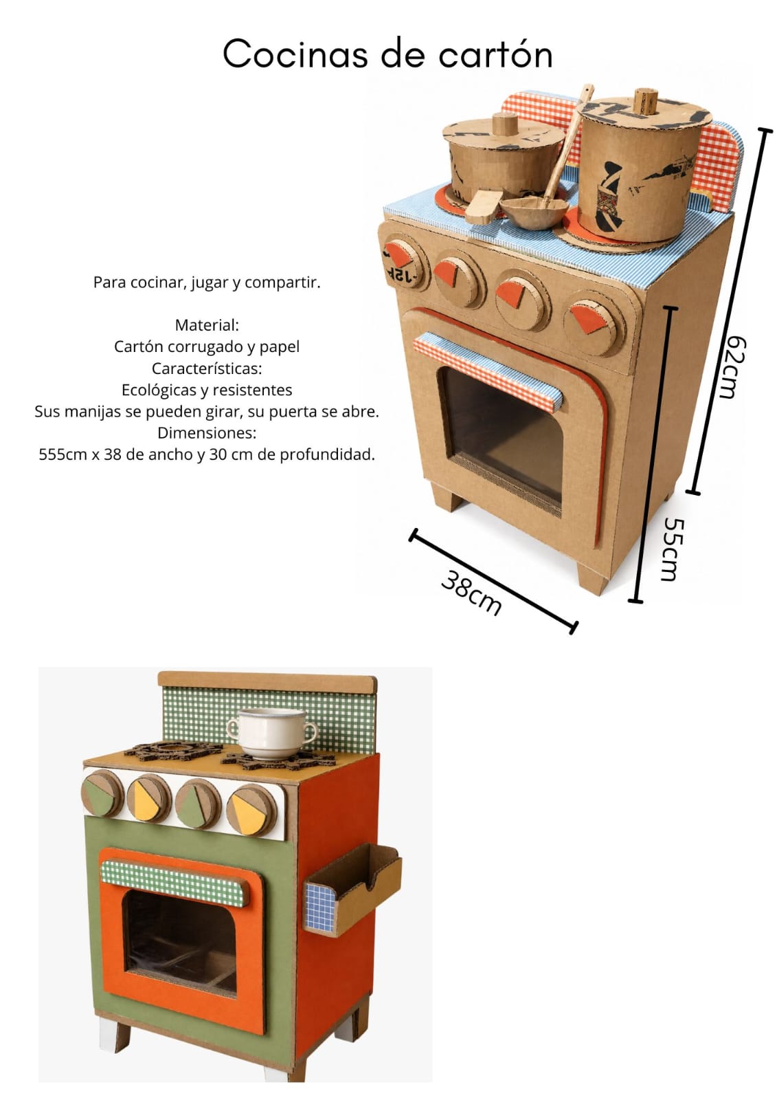 Cocinita de cartón