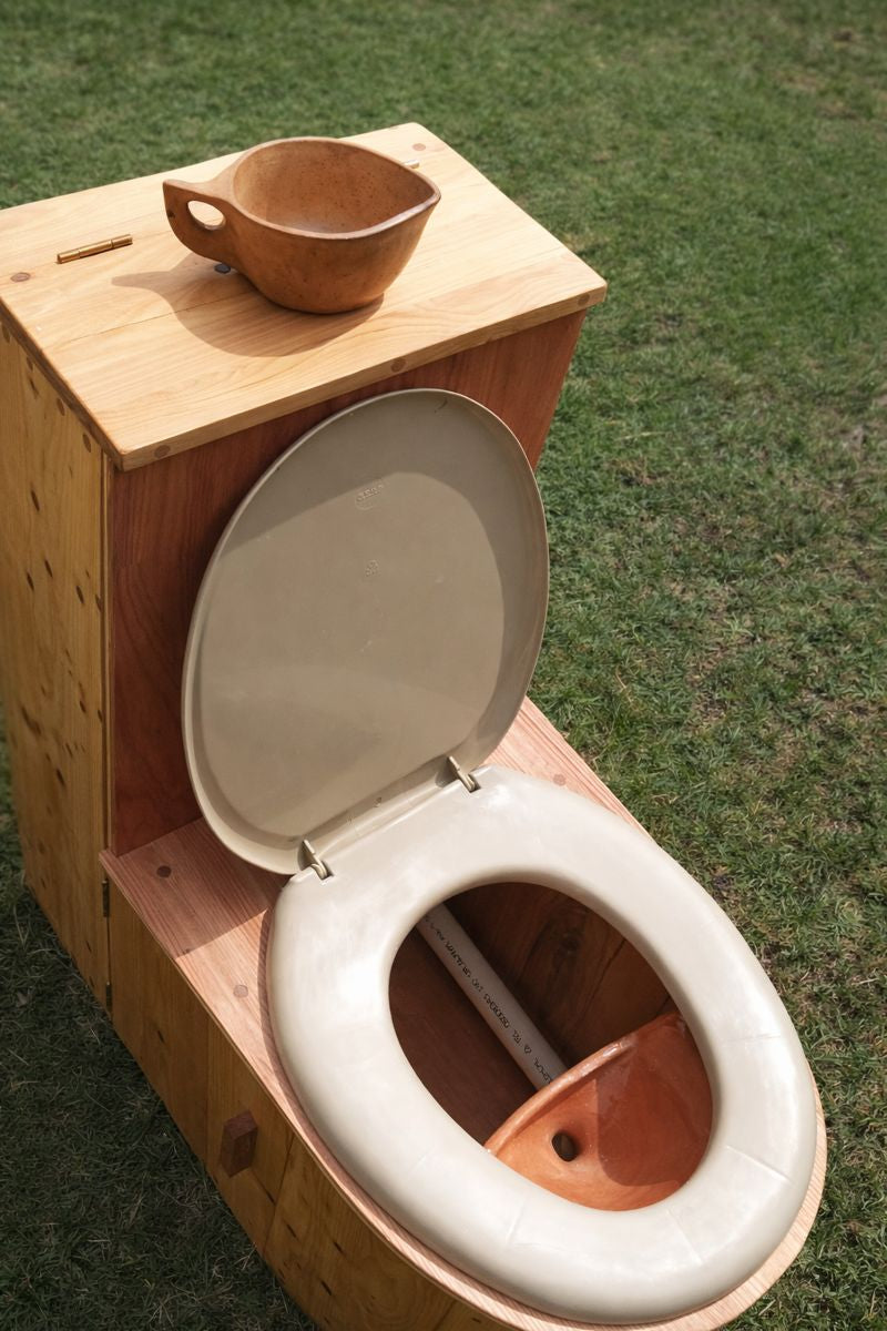 Baño Seco CURVO con cisterna mochila - Fabricación por encargue